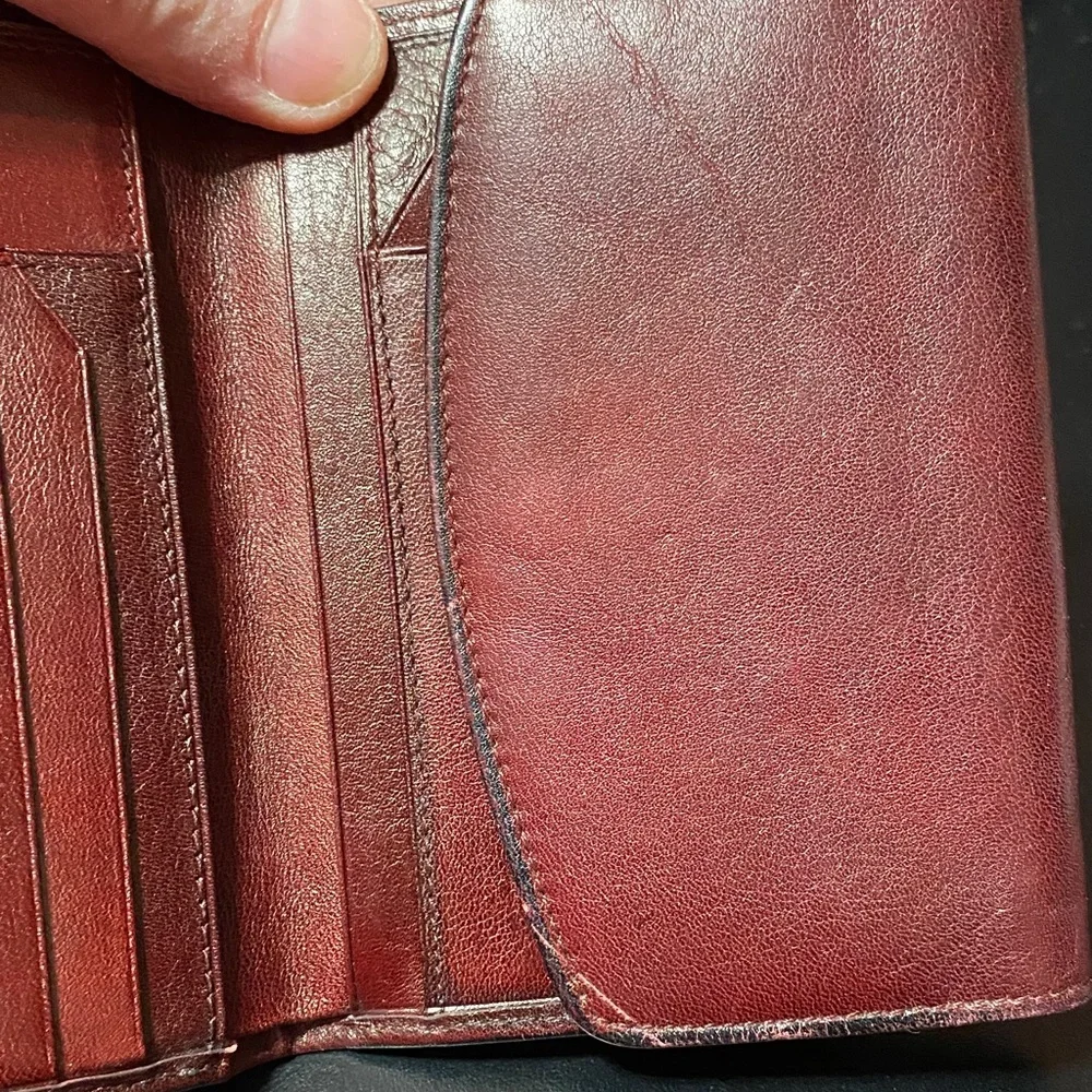 Vintage Small Burgundy Leather Wallet